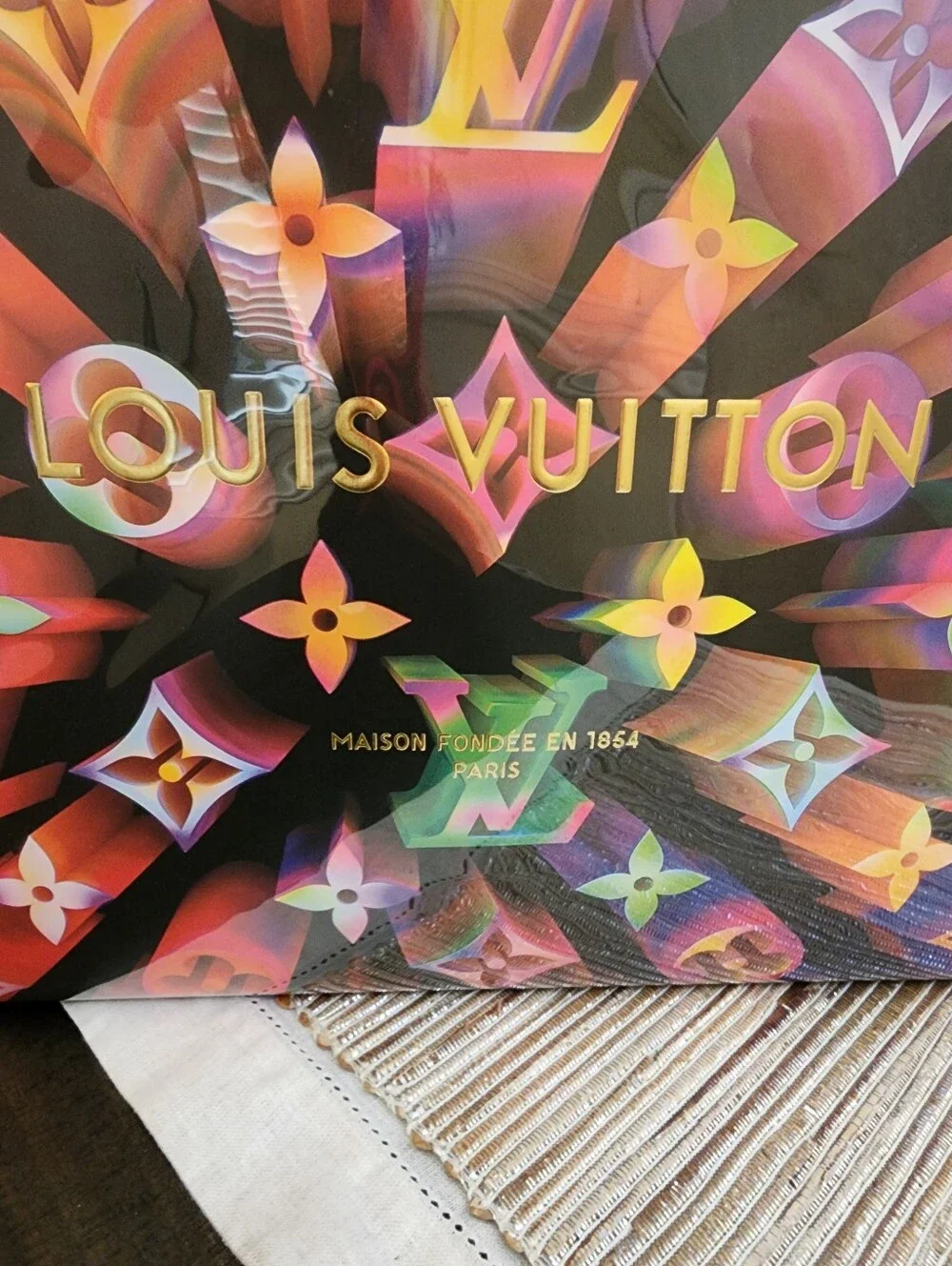 LOUIS VUITTON PRISM GIFT BAG elevated into a durable more functional tote